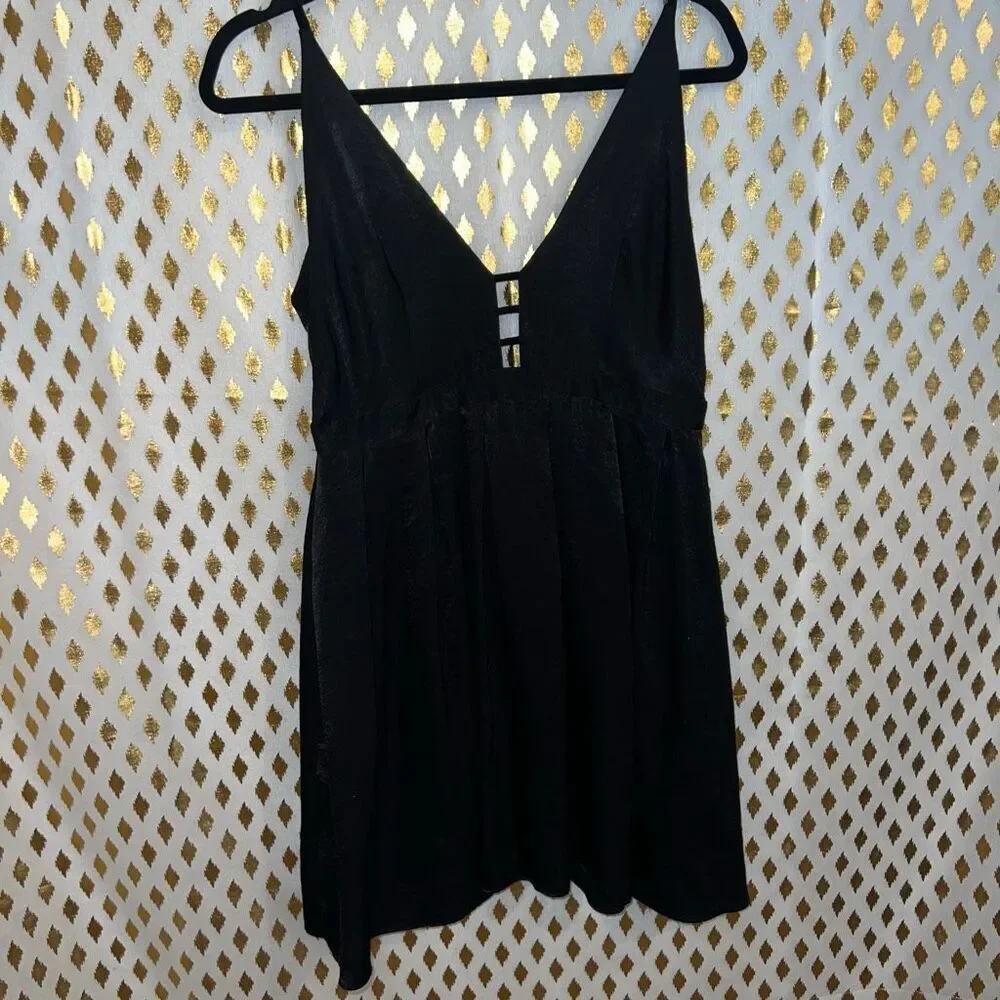 Free People Gabby’s Party All Night Dress mini dress low-cut cutouts black size